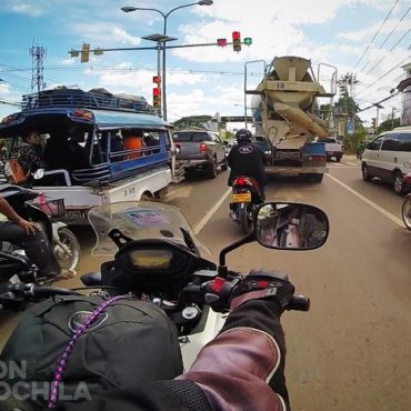 La entrada en la capital de Laos